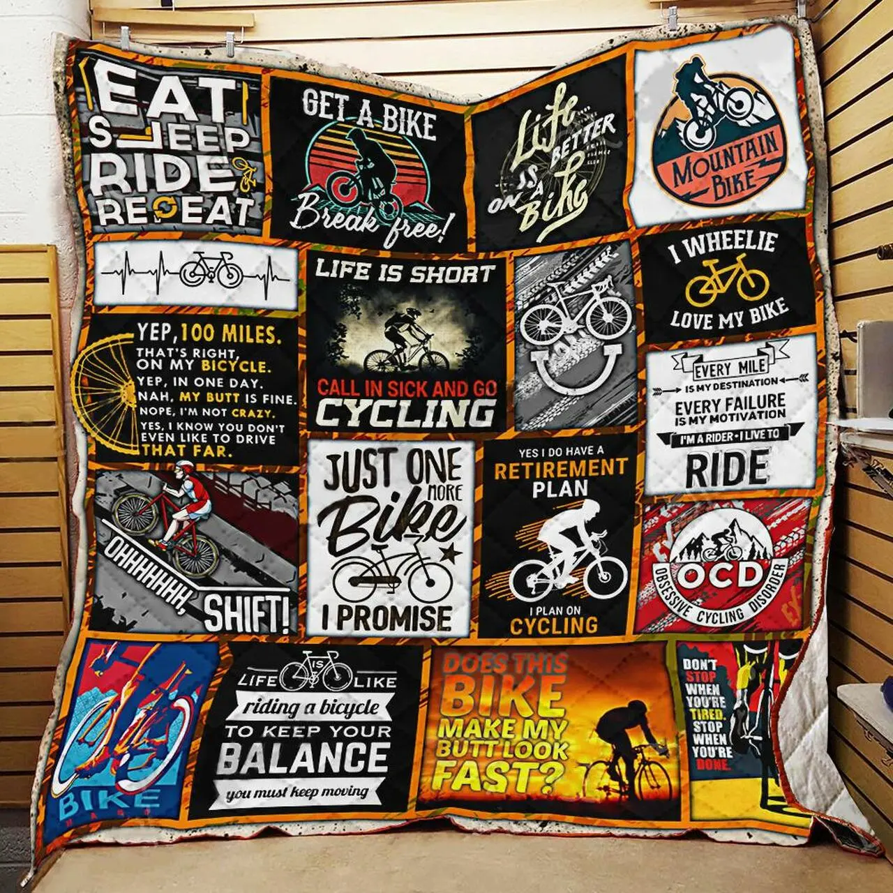 Cycling Quilt Bt11_0708 Quilt and Home Decor