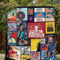 Cycling Share The Road Quilt Blanket Dhc03011514Dd and Home Decor