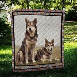 Czechoslovakian Wolfdog Friend Quilt Blanket Dhc09122047Dd and Home Decor