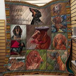Dachshund 10 Tlq0026 Quilt  Quilt and Home Decor