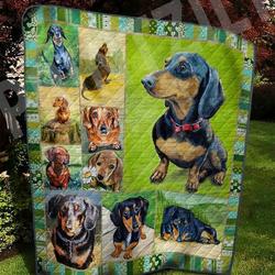 Dachshund Bi Bi Bi Quilt Blanket Dhc0201201068Td and Home Decor