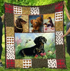 Dachshund Bi050807C Tbg Quilt Blanket and Home Decor