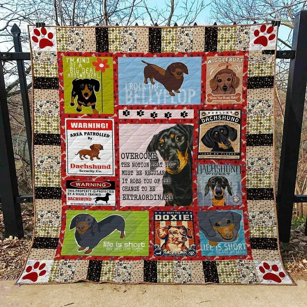 Dachshund Bi160705B Tbg Quilt Blanket and Home Decor