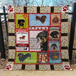 Dachshund Bi160705B Tbg Quilt Blanket and Home Decor