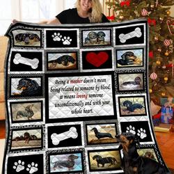 Dachshund Black Bbb051141Nb Quilt Blanket and Home Decor