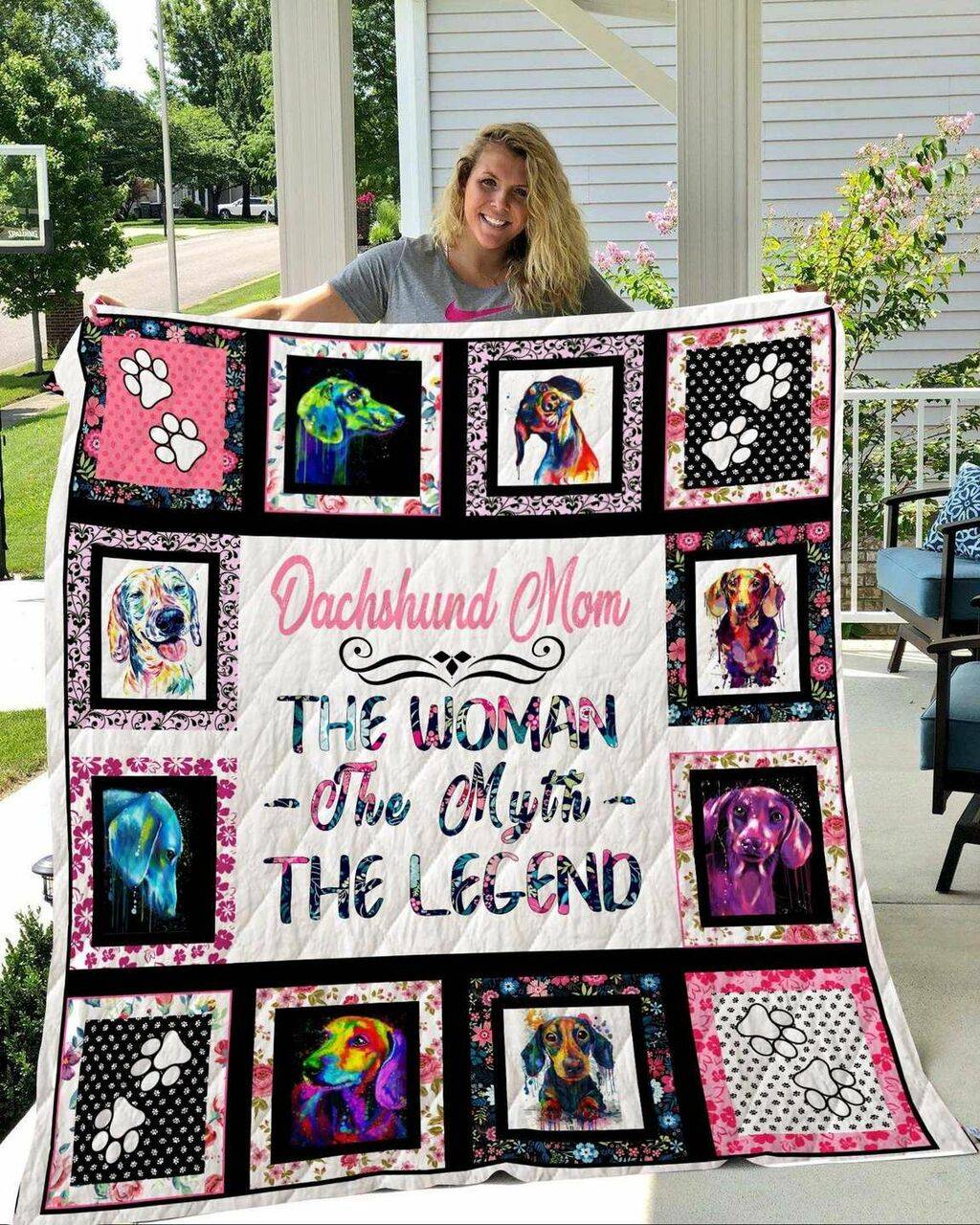 Dachshund Cl09100095Mdq Quilt Blanket and Home Decor