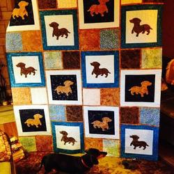 Dachshund Cla250655 Quilt Blanket and Home Decor