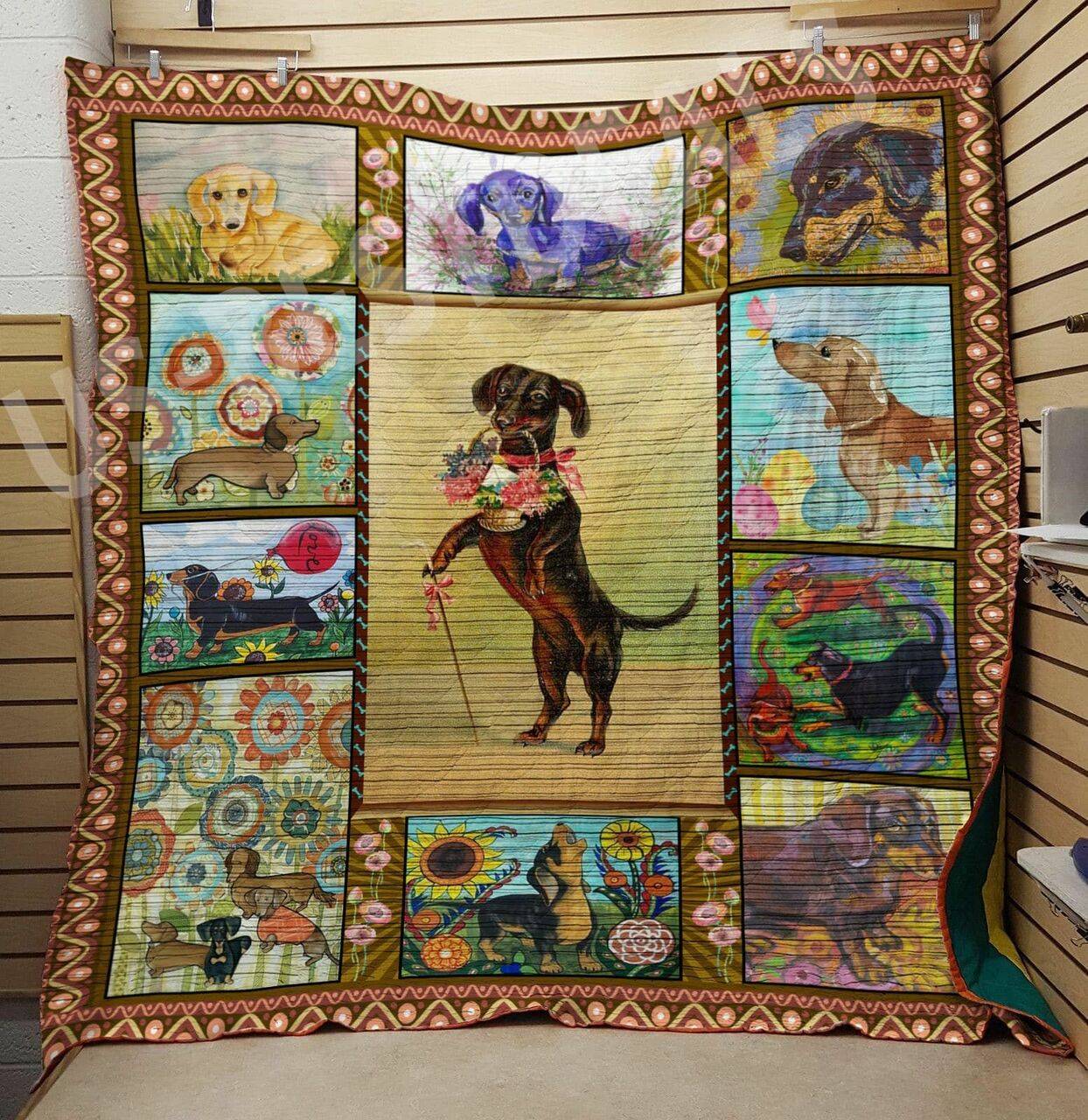 Dachshund Come To You Ah Quilt Derqix and Home Decor