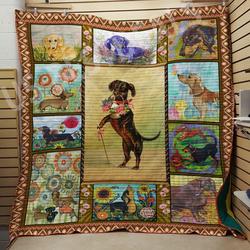 Dachshund Come To You Ah Quilt Derqix and Home Decor