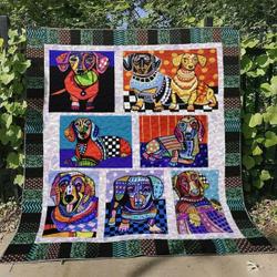 Dachshund D010749 Quilt Blanket and Home Decor