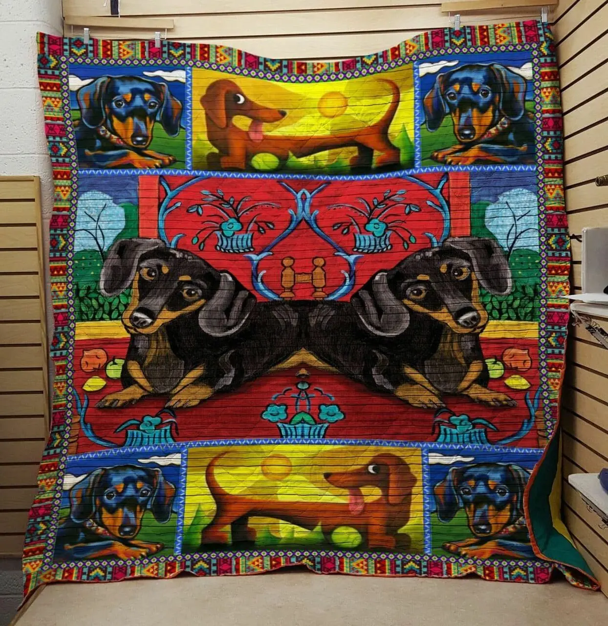 Dachshund Dachshund Color My Life Quilt Blanket Dhc04011995Dd and Home Decor
