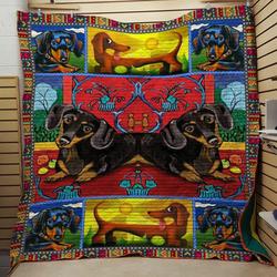 Dachshund Dachshund Color My Life Quilt Blanket Dhc04011995Dd and Home Decor