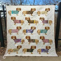 Dachshund DHCDHC DT2210 Quilt Blanket and Home Decor
