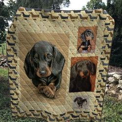 Dachshund Dog 1303 17 Quilt Blanket  Quilt and Home Decor