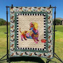 Dachshund Dog Hur Quilt Cysipb and Home Decor