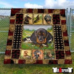 Dachshund Dog Lovers DHCDHC NT2410 Quilt Blanket and Home Decor
