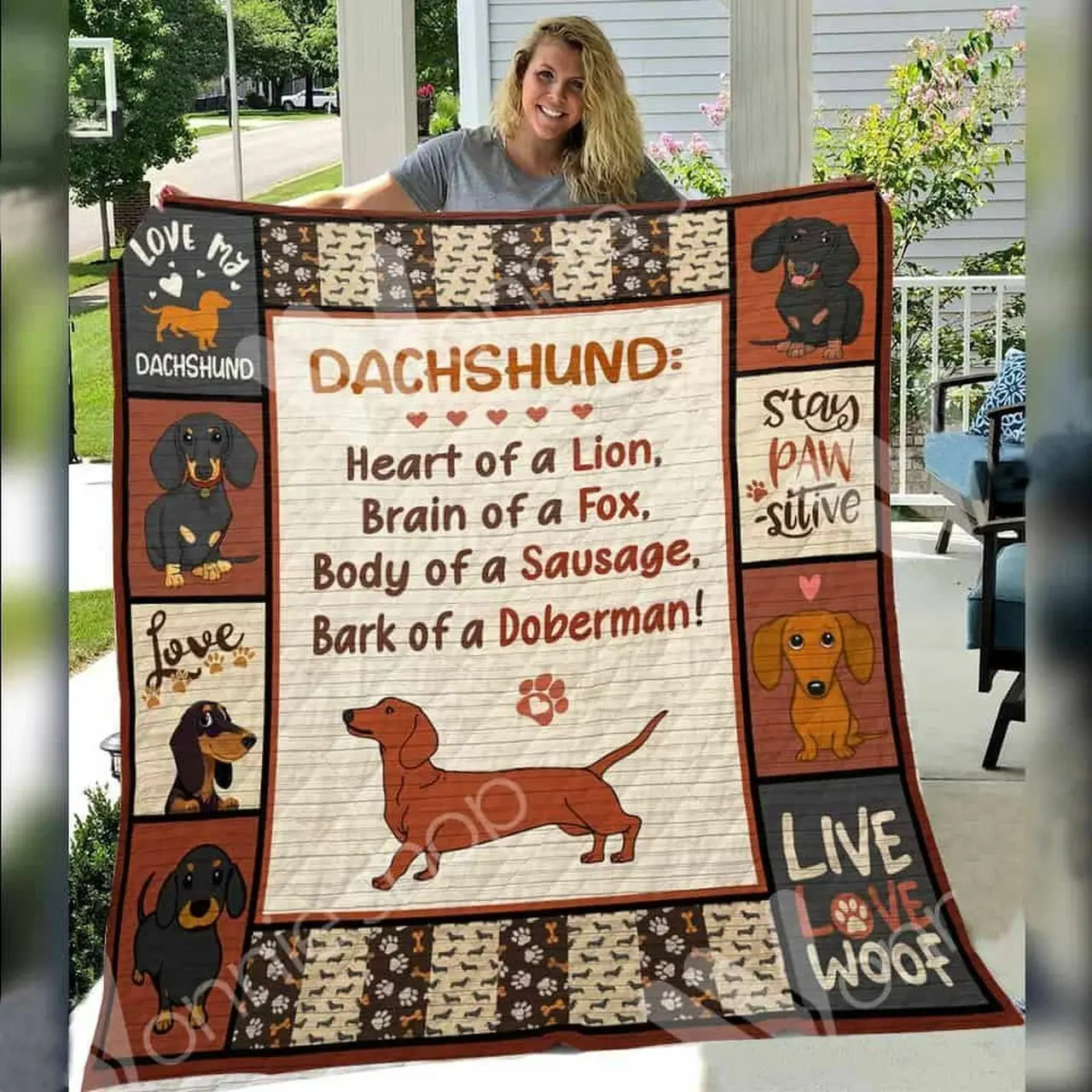 Dachshund Dog O Quilt Qx and Home Decor