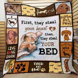 Dachshund Dog Quilt Blanket ABC07111449 and Home Decor