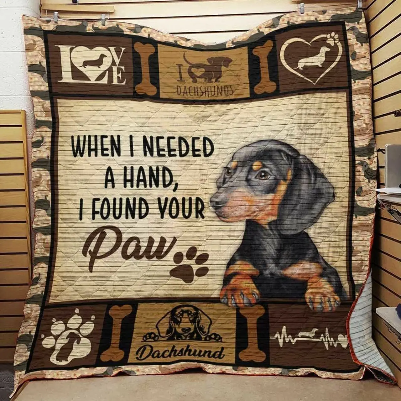 Dachshund Dog Quilt Blanket ABC07111579 and Home Decor