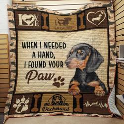 Dachshund Dog Quilt Blanket ABC07111579 and Home Decor