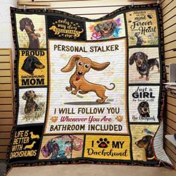 Dachshund Dog Quilt Blanket ABC07112110 and Home Decor
