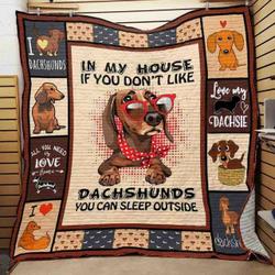 Dachshund Dog Quilt Blanket ABC07112138 and Home Decor