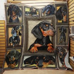 Dachshund Dog Quilt Blanket ABC07113707 and Home Decor