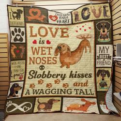 Dachshund Dog Quilt Bt13_1008  Quilt and Home Decor