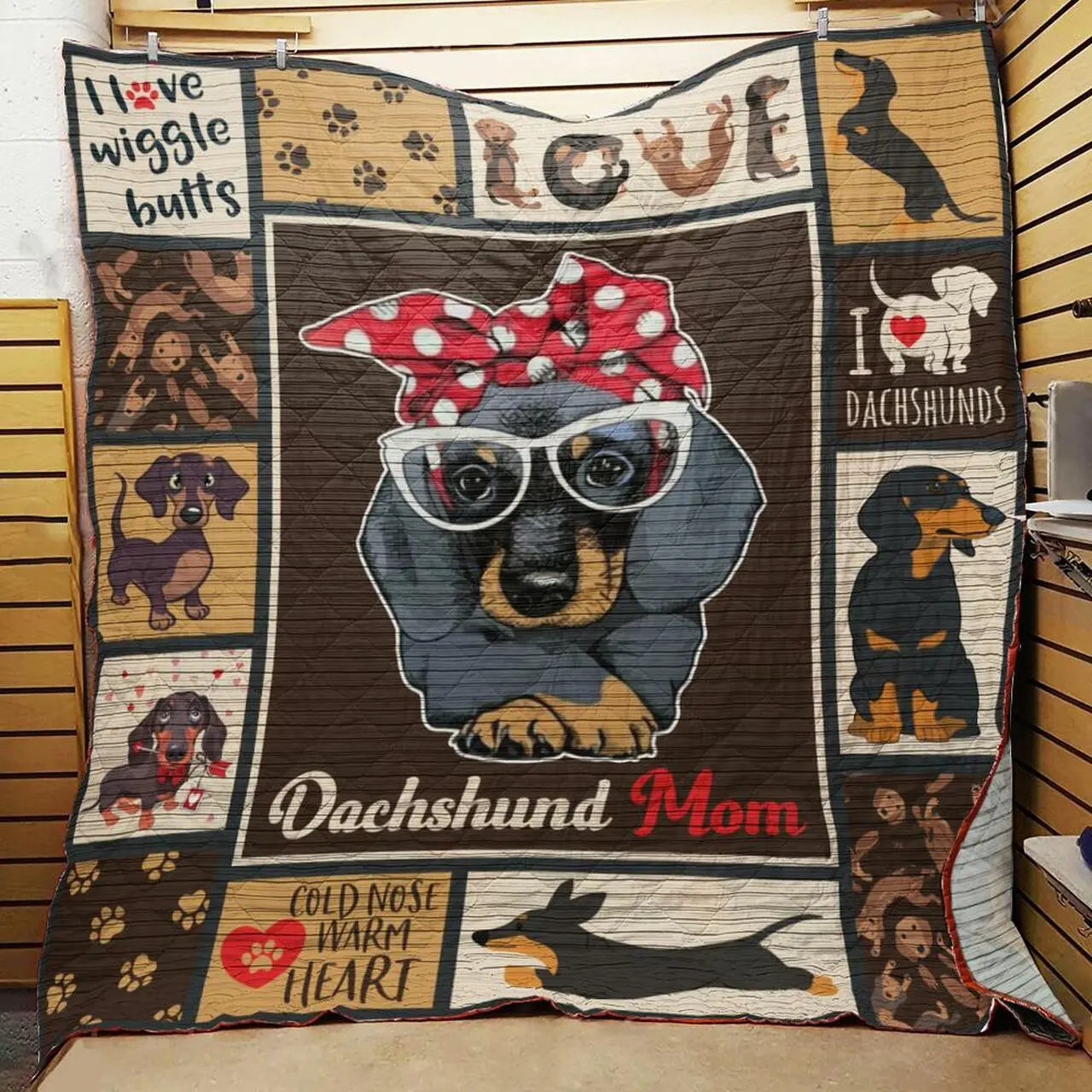Dachshund Dog Quilt Tt65-0808 Quilt and Home Decor