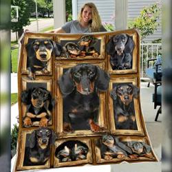 Dachshund Dog Sherpa O Quilt Ov and Home Decor