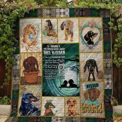 Dachshund Hur Quilt Cysite and Home Decor