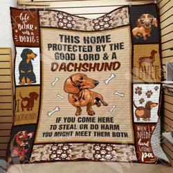 Dachshund Hur Quilt mq and Home Decor