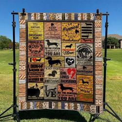Dachshund Hur Quilt ql and Home Decor