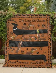 Dachshund Im Long On Charm Quilt Blanket Dhc0201201390Td and Home Decor