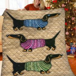 Dachshund Jfj Quilt Riv and Home Decor