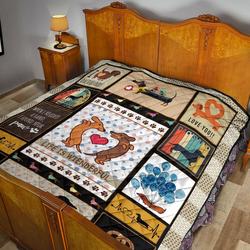 Dachshund Life Is Wienderful Quilt  and Home Decor