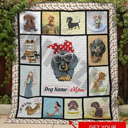 Dachshund Mom Quilt Blanket Dhc0201201387Td and Home Decor