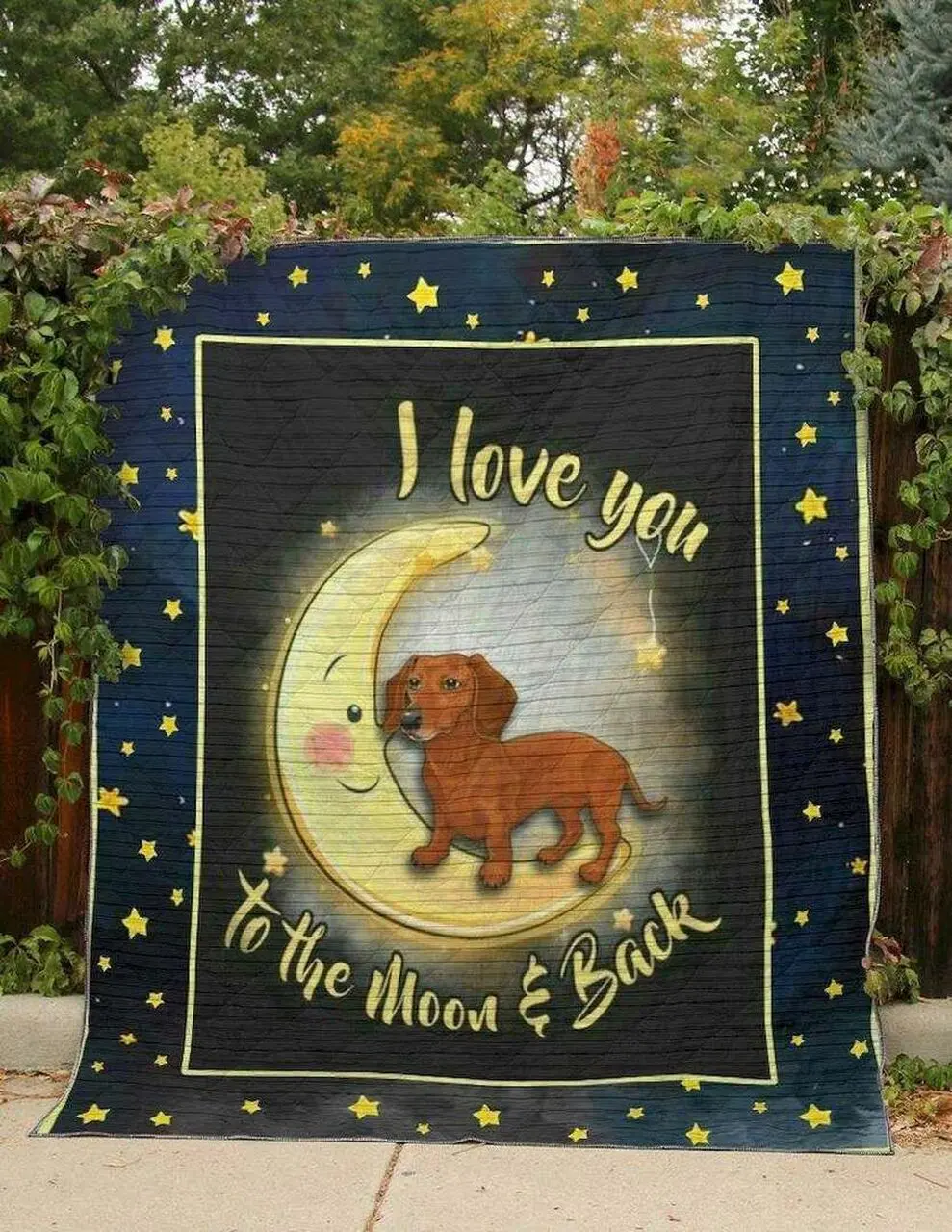 Dachshund Moon Hur Quilt Cysiap and Home Decor