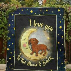 Dachshund Moon Hur Quilt Cysiap and Home Decor
