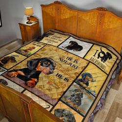 Dachshund My Son Quilt Taep Bubl and Home Decor