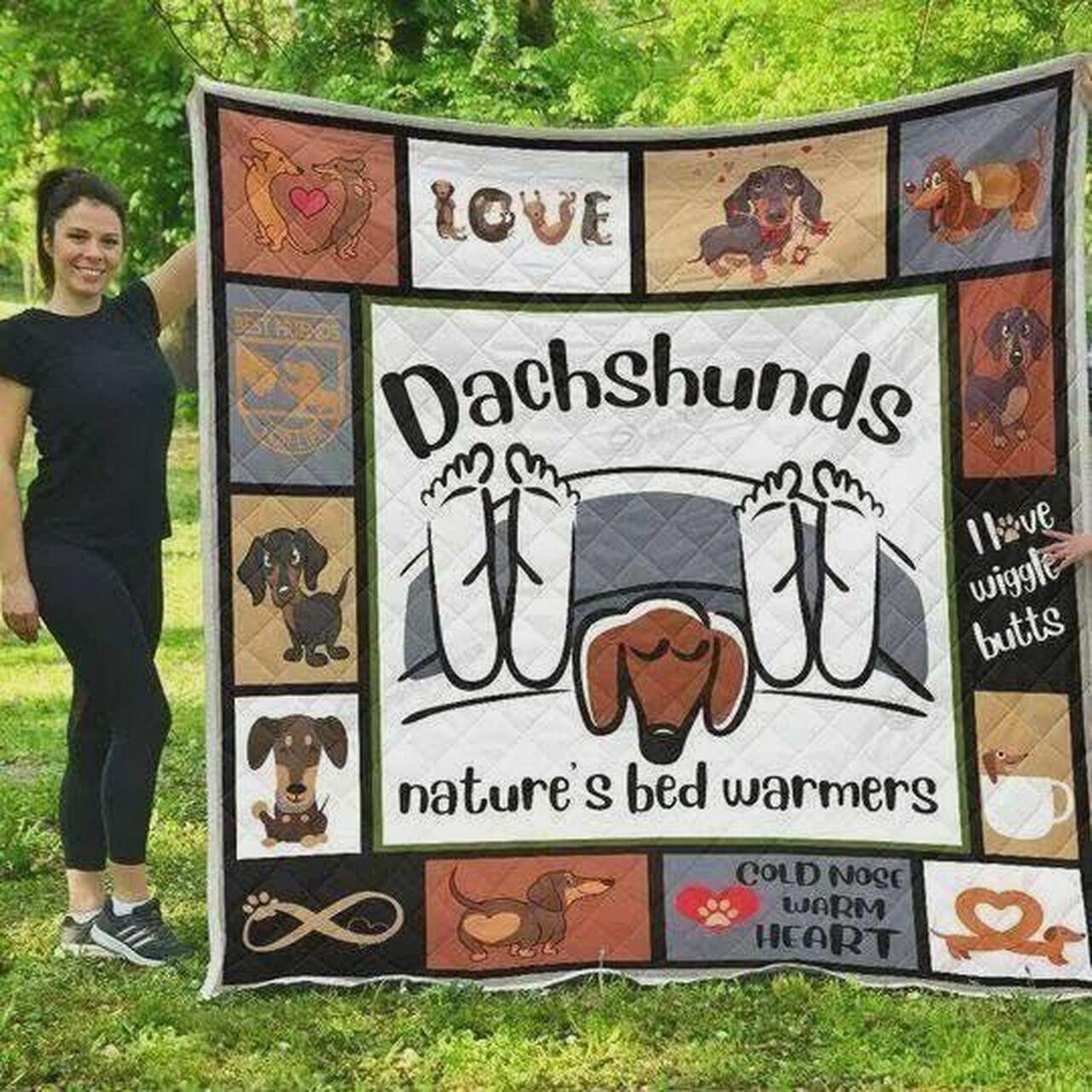 Dachshund NatureS Breed Warmers Quilt Blanket Great Customized Blanket Gifts For Birthday Christmas Thanksgiving Perfect Gifts For Dachshund Lovers and Home Decor