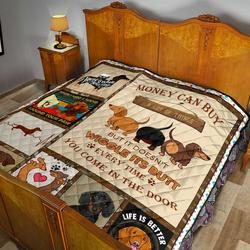 Dachshund Pattern Quilt Tadp Bubl and Home Decor