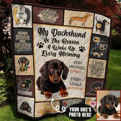 Dachshund Photo Personalized Quilt Blanket Bbb300551Ht and Home Decor