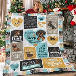 Dachshund Quilt Blanket ABC06011106 and Home Decor