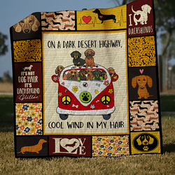 Dachshund Quilt Blanket ABC07111563 and Home Decor