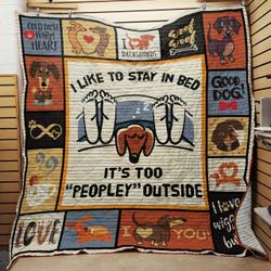 Dachshund Quilt Blanket ABC07114094 and Home Decor