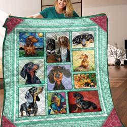Dachshund Quilt Blanket C9B030315NA and Home Decor