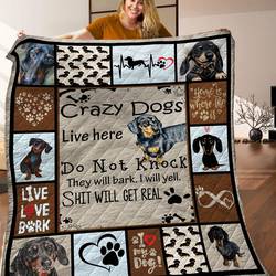 Dachshund Quilt Blanket C9B300501Ty and Home Decor
