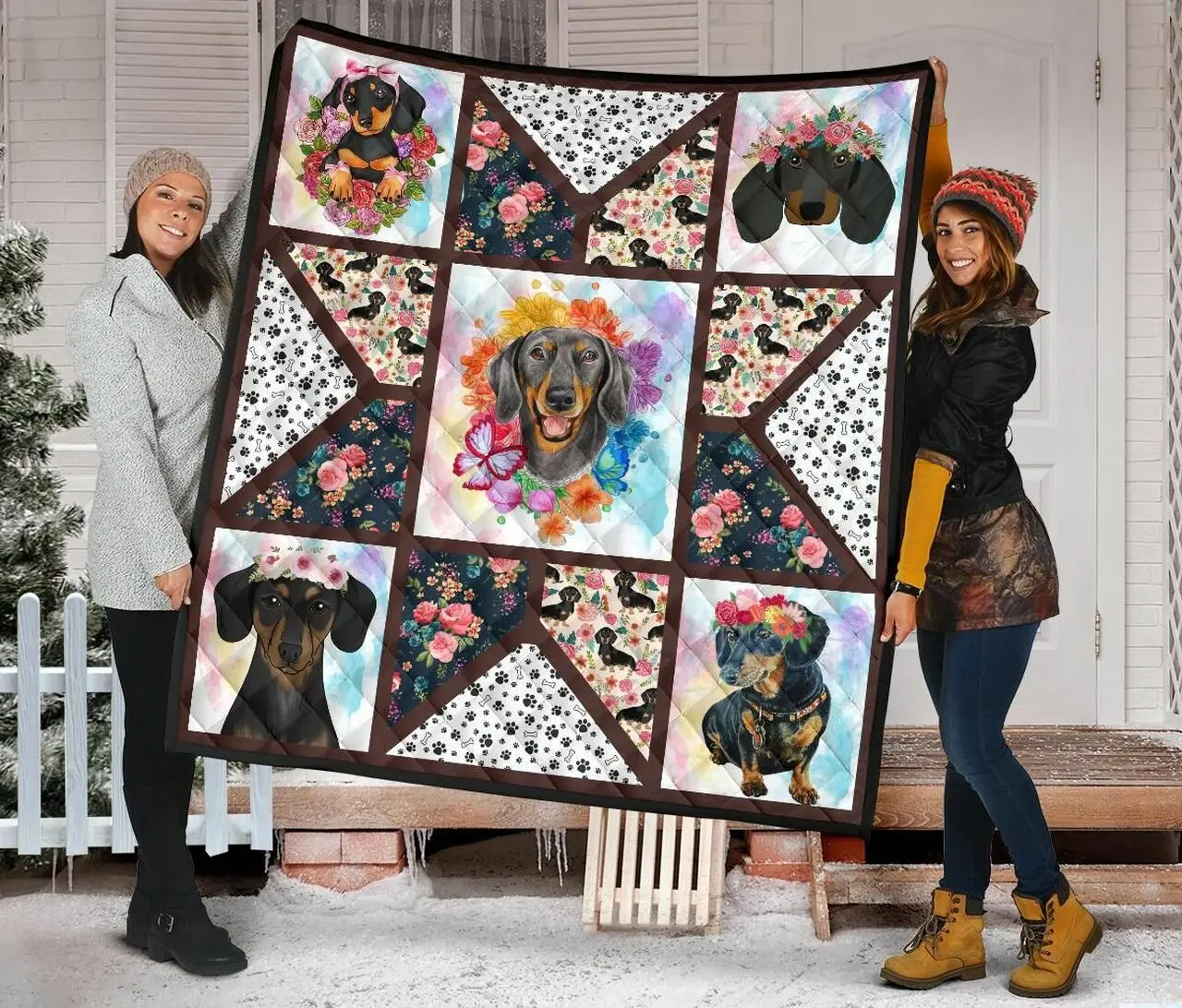 Dachshund Quilt Blanket Dhc09121545Dd and Home Decor