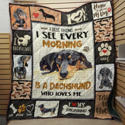 Dachshund So Cute Quilt Blanket Dhc09121855Dd and Home Decor
